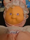 Vintage 1991 Fisher Price Puffalump Kids Plush Pink Baby Doll With Bunny Ears