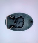 Native American Chief Warrior Belt Buckle American Western Silver Vintage Buckle