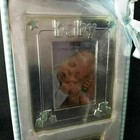 Baby Boy Silver Plated Keepsake Set Photo Frame And Block Blue Gift Box New