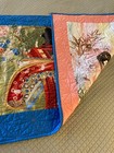 Handmade Quilted Japanese Asia Geisha Reversible Tapestry Wall Textile Throw