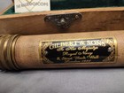 Vintage Gilbert   Sons Antique Brass Kaleidoscope 1895 Reproduction W  Wood Case
