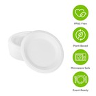Karat Earth 10   Paper Round Plates  Pfas Free  Molded Fiber  White - 500 Pcs