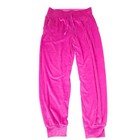 Victorias Secret Velour Jogger Pants Womens Medium Pink Lounge Drawstring Soft