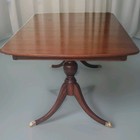 Antique Dining Table Mahogany Duncan Phyfe Double Pedestal Claw Feet 62  L X42 w
