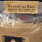 New Vtg  90  Hooked On Rugs Primitive Rug Hooking Kit Hand Dyed Wool Snowman