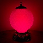 Vintage Ruby Red Satin Diamond Quilt Glass Nightlight Lamp