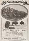 1906 Canadian Pacific Railway Vtg Print Ad W banff Springs Hotel Photo   Buffalo