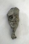 Vintage Studio Art Cast Sterling Over Brass Head Sculpture Figure Paperweight