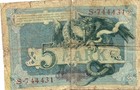 Xxx-rare Genuine German 5 Mark Empire Banknote 1904 More Used Con   