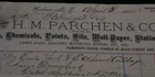 Hm Parchen   Co 1882 Helena Mt Billhead Invoice Series Of 6 Supplies Mcknight Co