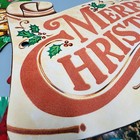 Vtg 80s Lot Of 5 Christmas Flocked Die Cuts Peck Inc Wall Decor Kitsch 2-sided