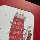 2 Box Papyrus Christmas Holiday 36 Cards Kitty Cat Foil Details Lined Envelopes