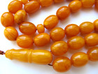Amber Rosary Islamic Prayer 45 Beads Baltic Genuine Stone tasbih Misbaha Kahrama