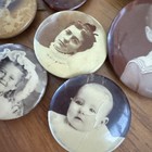 Lot Of 10 Antique Victorian Mourning Jewelry Picture Photo Buttons Brooch Pins