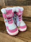 Bluey Toddler Girls Toddler   Kids Winter Boots With Faux Fur Trim Pink Size 8
