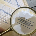 Vintage Handheld Magnifying Glass Brass Tone Frame Simple Handle - Pre Owned