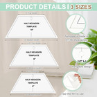 3 Pcs Half Hexagon Quilting Template And Ruler 8 9 10 Inch Acrylic Quilt Rulers