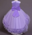 Kids Girls Flower Lace Tutu Princess Dress Wedding Birthday Party Prom Ball Gown