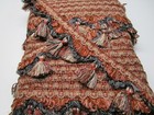 6 Yards Double Scallop Tassel Fringe 3  Brick rust black beige Fabric Trim Win40