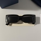 Gucci Gg1425s 001 - 53mm Black Rectangular Sunglasses Black Lens Ships Same Day