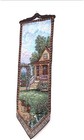 Vintage Handmade Farmhouse Tapestry Wall Hanging Art Swiss Landscape Decor