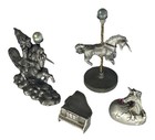 4 Lot Pewter Fantasy Figurines Spoontiques 1980s  Numbered Signed Rare Usa