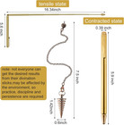 3-piece Copper Dowsing Rods And Pendulum Set For Ghost Hunting   Healing