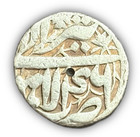 Mughal Empire Akbar Silver One Rupee Lahore Mint Ry46