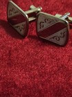 Vintage Gold Tone Scroll Cuff Links