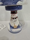 Home Interiors Snowman Candler Holder Tea Candle Christmas Lamp 