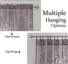 Anji Chocolate Brown Sheer Curtains 54 Inches Long 2 Panels Set For Living Room 