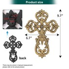 Sungmor Vintage Cast Iron Cross Wall Decor 9 8  Tall Rustic Gold Ornate Wall Art