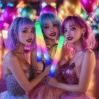 204pcs Foam Glow Sticks Bulk foam Light Up Sticks With 3 Modes Colorful Flashing