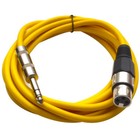 Seismic Audio Seismic New Yellow 1 4  Trs  Xlr Female 10  Patch Cable