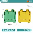50pcs Phoenix Grounding Terminal Uslkg 35n-3074143 Yellow-green Terminal Block