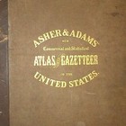  vintage 1872 Map   Ohio - Indiana   Old Antique Original Folio Size Atlas Map