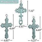 3 Pcs Cast Iron Wall Crosses  Metal Decorative Hanging Crosses Wall Decor  Sm   