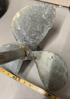 Vintage Bronze 3 Blade Boat Ship Propeller W  Moffitt Strut 15 Inch Diameter