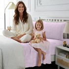  Micro Fleece Sheets Set  4-piece Size Bed Sheet Set  Plush Queen Lavender