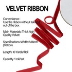 3 8 Inch X 10 Yards Red Velvet Ribbon Continuous Holiday Decoration Craft Bow
