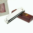 Easttop Harmonica 10holes Key Of C Silver gold Case Blues Harp Stainless Steel