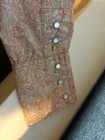 Vtg 80s Gap Lady s Western Shirt  Pink Floral Print  Pearl Snaps  Rodeo Queen M