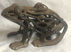 Vintage Cast Iron Japanese Frog Lantern 9 25    Long