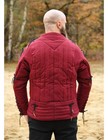 Medieval Padded Cotton Gambeson Red Renfaire Costume Quilted Gambeson Labour Day