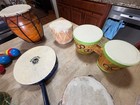 Lot Of Entry Level Musical Instruments  Maracas Bongo Drums  Tamborine  Spin