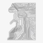 Circuit Board  2 - Reusable Airbrush Stencil Template