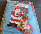 Christmas Holiday Bucilla Felt Appliqu   Stocking Kits  - Lot Of 3 Kits