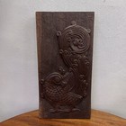 Wooden Hand Carved Peacock Relief Wall Panel