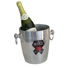 Vtg Moet   Chandon Champagne Ice Bucket Schieffelin Ny   Co Handles France Made