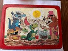 Vintage 1962 Hanna Barbera Cartoon Zoo Metal  Lunch Chest Box -no Thermos  Rare 